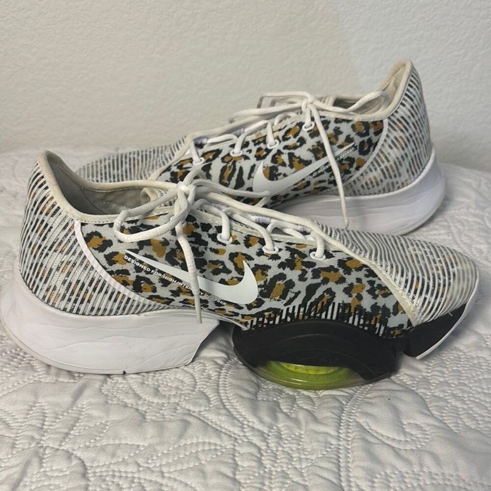 Nike Air Zoom SuperRep 2 White Cheetah Print Athletic Shoes Activewear Running 9 - Picture 3 of 10